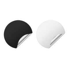 Pair of modern wall lights in black and white colors isolated on transparent background