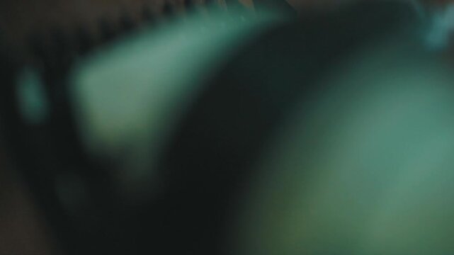 Barber giving a buzz cut with electric clipper