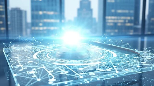 Judge Gavel on Digital Platform Represents Cyber Law and Justice