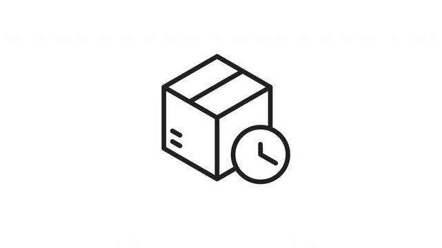 Animated Delivery Time Tracking Icon