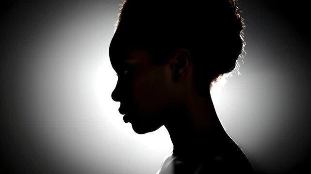 Silhouette of a person in profile
