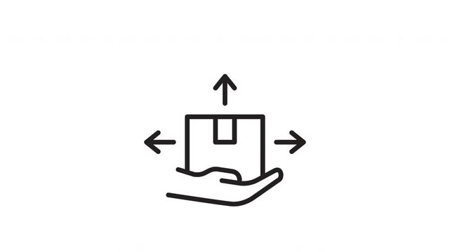 Animated Package Distribution Direction Icon