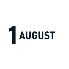 Fototapeta premium Prominent digital display indicating the first day of August a clear and precise calendar marker for important dates events and seasonal planning