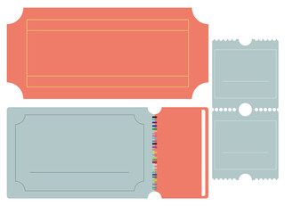 モダンなチケット・クーポン券のデザインフレーム / Modern Ticket Design Frames