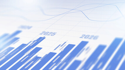 Graph shows data trends from 2022 to 2026 with various values and lines plotted
