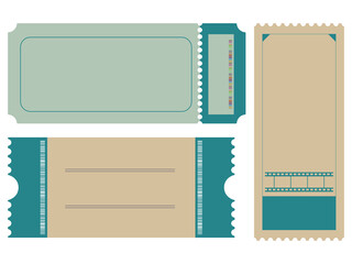 ヴィンテージチケットのデザインテンプレートセット/ Vintage Ticket Template Set