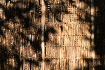 traditional wood wall with light and shadow background