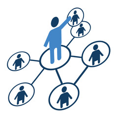 A networking social connections or team collaborate 