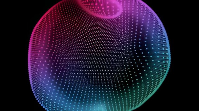 Wave particle digital splash array glitch sphere distortion datum technology cyberspace network business computer abstract futuristic information database programming software future intelligence