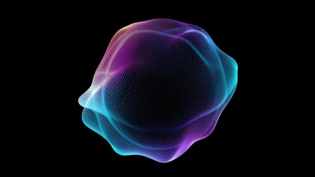 Wave particle digital splash array glitch sphere distortion datum technology cyberspace network business computer abstract futuristic information database programming software future