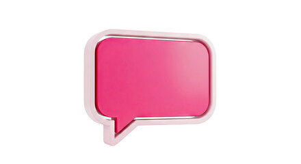 Fototapeta premium Pink Speech Bubble Icon