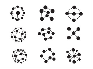 Various Network Graphs Showing Different Node Connection Structures