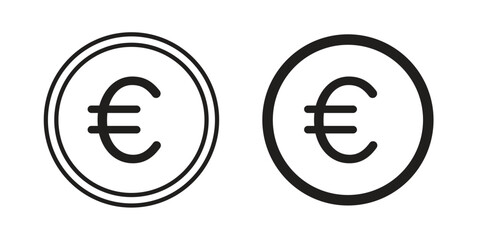 Fototapeta premium Euro icon. linear style sign for mobile concept and website ui design