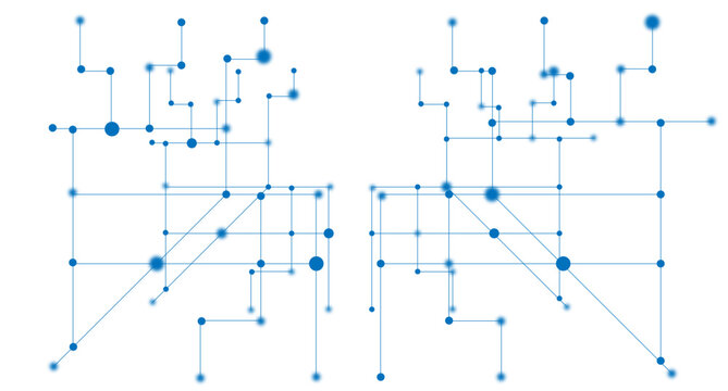 Abstract Network of Connected Dots and Lines Symbolizing Data, Connectivity, And Complex Graph Structures.