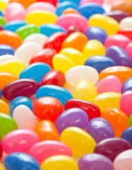 A colorful assortment of shiny candies tightly packed together