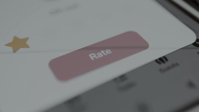 User taps the button Rate and offers a feedback with a 1 star