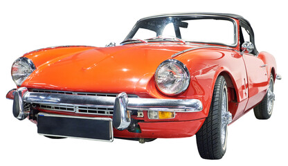Retro sport car isolated on transparent
