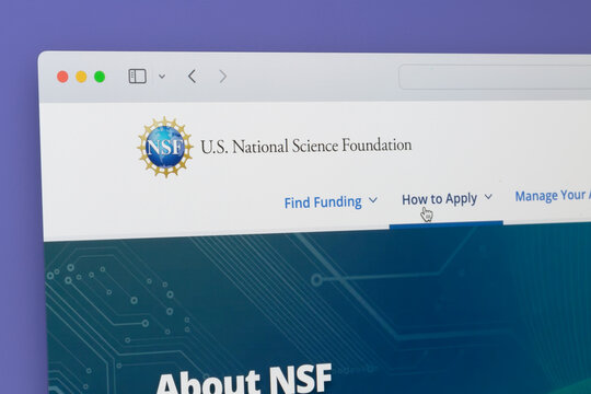 Ostersund, Sweden - Feb 13, 2026. The National Science Foundation website. NSF is an independent agency of the United States federal government that supports fundamental research and education