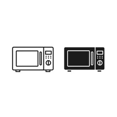 Obraz premium Two microwave ovens in different colors Vector