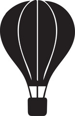 Naklejka premium Hot Air Balloon Icon Minimalist Air Travel and Adventure Silhouette Symbol