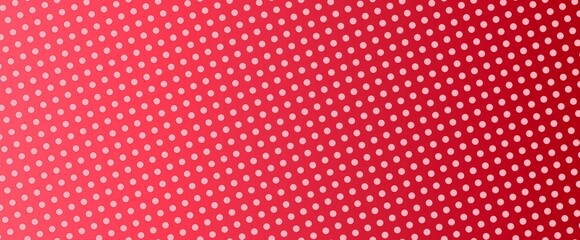 Obraz premium pink polka dots. red background
