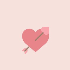 Beige Creative Valentine Illustration Icons Icon Set 