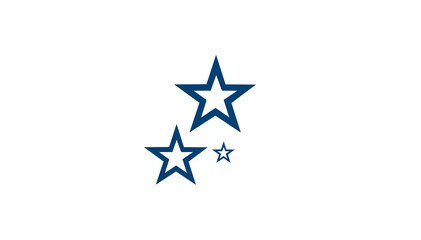 Obraz premium The blue star is located on a transparent background.