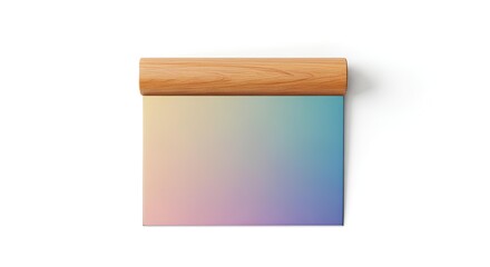 Pastry Scraper with Wooden Handle on White Background.