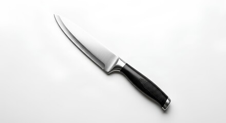 Sharp Boning Knife on White Background for Culinary Use.