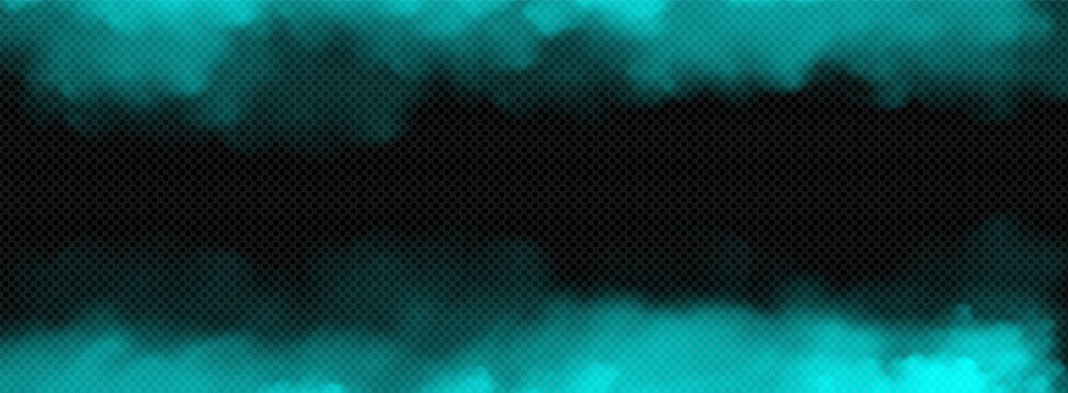 Turquoise Smoke Cloud Edge | Blue-Green Fog Frame