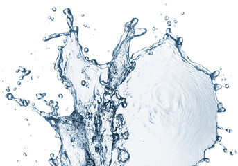 Water splash isolated.