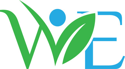 Letter WE nature logo