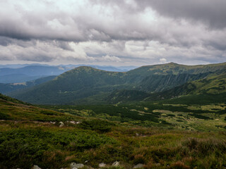 Obraz premium carpathian mountains. ukraine. horizontal view