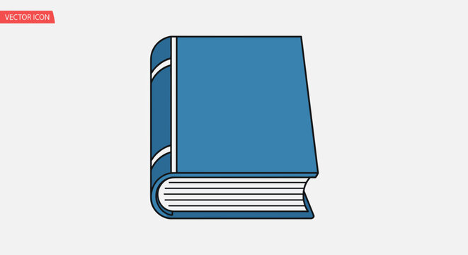 Blue Hardcover Book with White Pages 2.