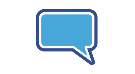 Naklejka premium Blue Speech Bubble Icon Illustration.