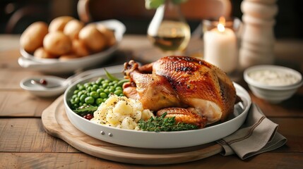 Rustic menu of whole chicken dishes, each with a traditional preparation method.