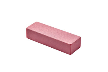 Obraz premium Pink rectangular mousse cake with textured surface on black background dessert sweet, Png, Isolated on Transparent Background, Cut Out