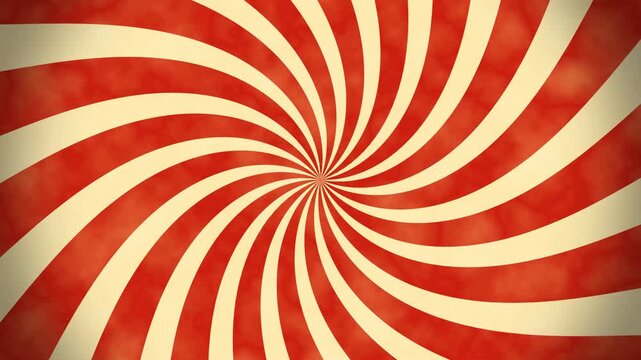 Sunburst twirl red vintage retro rotating animated background	