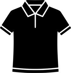 Classic polo shirt with collar apparel vector silhouette fashion icon