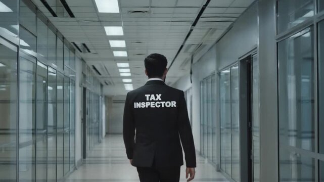 Tax inspector in a suit.