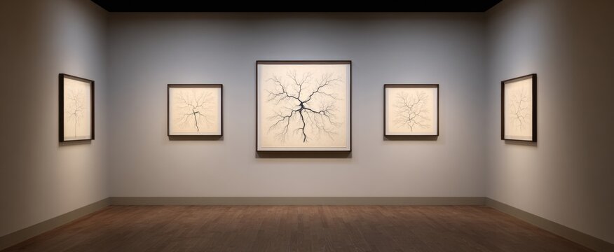 Explore the emotional depth of brain-inspired cortical circuit diagram art in a vibrant gallery.