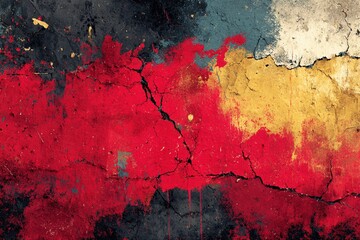 Vivid Layers of Pigment Revealing Nature's Artistic Imperfections Generative AI