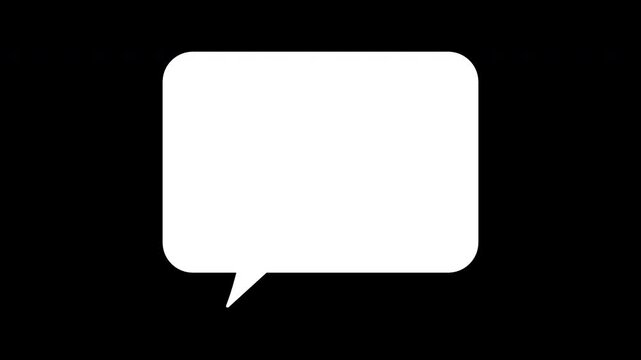 シンプルな四角形の吹き出し［枠線なし］アニメーション（背景透過アルファチャンネル）008