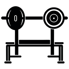 Bench press vector icon 