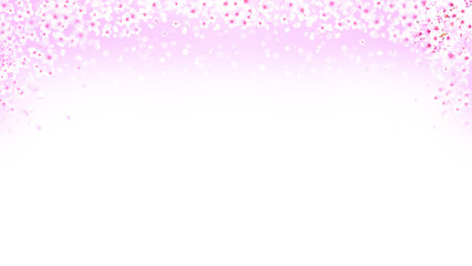 春のイメージ、桜の花と風に飛ぶ花びらの背景イラスト