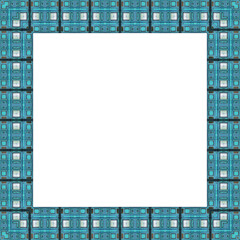 Gr&uuml;ner quadratischer freigestellter Bilderrahmen	
