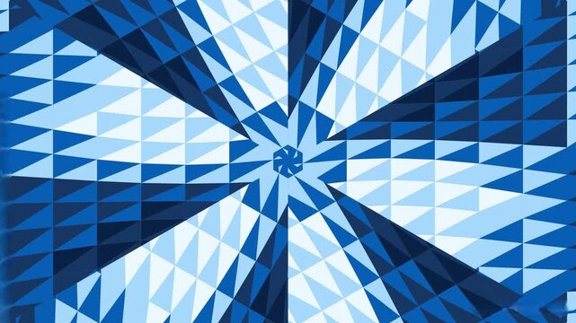 Seamless blue abstract geometric background featuring a mosaic of triangle shapes and vector lines in a retro style wallpaper design