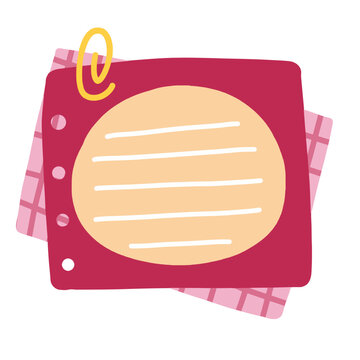Cute Memo Note Paper Illustration for Planner, Journaling, and Educational Print Design