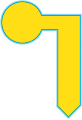 yellow text frame for any text with paper clip