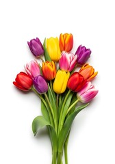 bouquet of colorful tulips